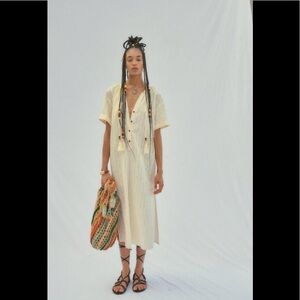 Zara Ecru Embroidered Tunic dress!